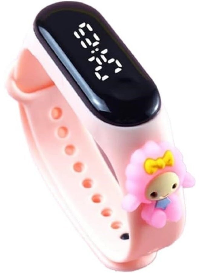 Digital Waterproof Stylish Wrist Smart Watch LED Band for Kids, Birthday Gift, Toys, Colorful Cartoon Character Super Hero for Boys & Girls Age 2 to 12 Years Multicolor (Pink) - Image 1
